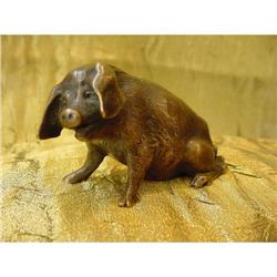 19th C. French Bronze Pig #1266872