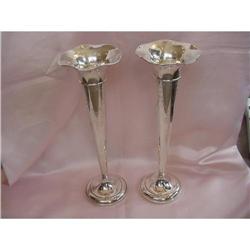 Pair LaPierre Sterling 12 3/4" Tall Vases #1266878