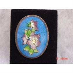 Art Deco Guilloche Enamel Brooch #1266971