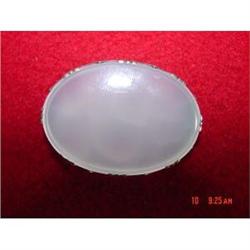 Victorian White Agate Chalcedony Brooch Pin #1266975
