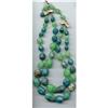 Image 1 : Multi Colored Green Bead Necklace Coro #1267195