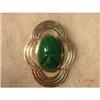 Image 1 : Mexican Sterling Jade Mayan Brooch Pendant #1267609