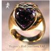 Image 1 : RHJ Heart Ring Pink & Purple Cubic Zirconium #1267770