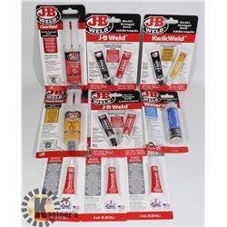 SEALED (9) J.B WELD PRODUCTS WATERWELD