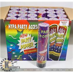 CASE OF 24 PARTY POPPERS (NOT FIREWORKS)