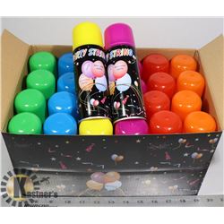 CASE OF 24 CANS OF PARTY STRING