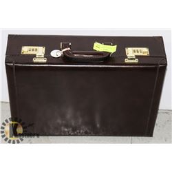 RENWICK LEATHER BRIEFCASE- MEASURES 18" X 12" X