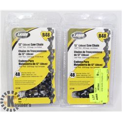SEALED 2 LASER SAW CHAINS 12"
