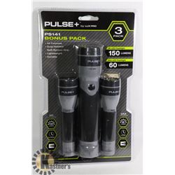 NEW 3 PACK OF LED FLASHLIGHTS
