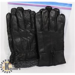 2PK MENS LEATHER GLOVES LARGE