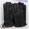 Image 1 : 2PK MENS LEATHER GLOVES SMALL