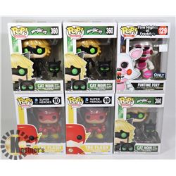 LOT OF SIX ASSORTED FUNKO POP FIGURES