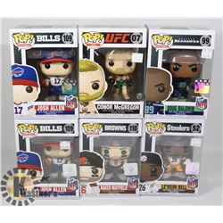 LOT OF SIX ASSORTED FUNKO POP FIGURES