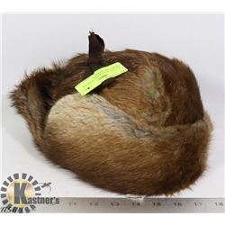 VINTAGE BEAVER HAT- MADE BY CROWN CAP- WINNIPEG,