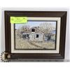 Image 1 : ORIGINAL OIL ON CANVAS "UNTITLED - OLD BARN"