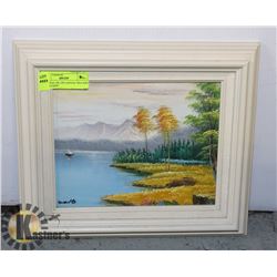 ORIGINAL OIL ON CANVAS "SEA AND MOUNTAINS"