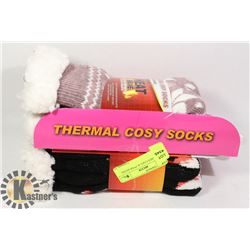 2PK LADIES COZY SLIPPER SOCKS