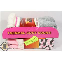 2PK LADIES COZY SLIPPER SOCKS
