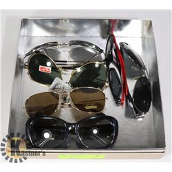 SMALL TRAY OF DESIGNER STYLE SUNGLASSES