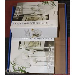 2 BOXES CANDLE HOLDER SET OF 5 WITH CANDLES