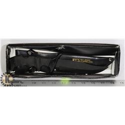 440 STAINLESS STEEL KNIFE WITH LEATHER SHEATH