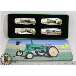 4PC TRACTOR THEME OLYMPIA LOCK BLADE KNIFE