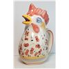 Image 1 : 1)  HAND PAINTED CHICKEN PITCHER FROM