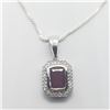 Image 1 : SILVER RUBY 18"(1.6CT) NECKLACE
