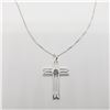 Image 2 : SILVER CZ 18" NECKLACE