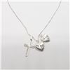 Image 2 : SILVER 3 PENDENT 18"  NECKLACE
