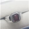 Image 2 : SILVER GARNET RING (~SIZE 8.75)