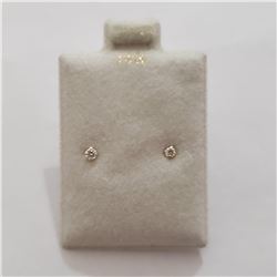 14K YELLOW GOLD CUBIC ZIRCONIA EARRINGS