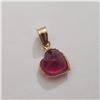 Image 2 : 14K YELLOW GOLD RUBY(2.4CT)  PENDANT