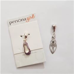 SILVER LOT OF 2  PENDANTS