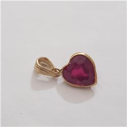14K YELLOW GOLD RUBY(2.4CT)  PENDANT