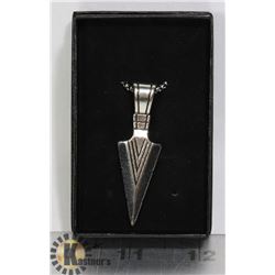 SILVER ALLOY ARROWHEAD PENDANT