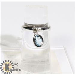 #198-SKY BLUE TOPAZ RING SIZE 7