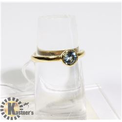 #190-SKY BLUE TOPAZ RING SIZE 7.5