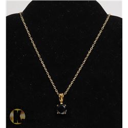 #137-BLACK TOUMALINE PENDANT + NECKLACE