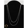 Image 1 : #107-STERLING SILVER NECKLACE 2pcs/18"