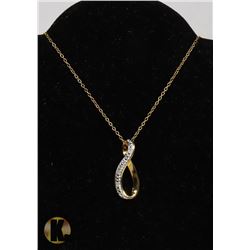 #132-DIAMOND ACCENT PENDANT NECKLACE