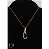 Image 1 : #132-DIAMOND ACCENT PENDANT NECKLACE