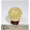 Image 1 : #75-CALCITE SPHERE BALL + STAND 41.8mm