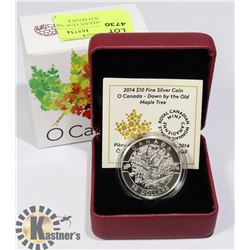 2014 CANADIAN FINE SILVER "DOWN BY THE OLD MAPLE