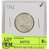 Image 1 : 1942 CANADIAN SILVER 25 CENT COIN