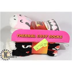 2PK LADIES COZY SLIPPER SOCKS