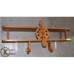VINTAGE WOODEN AIRPLANE SHELF