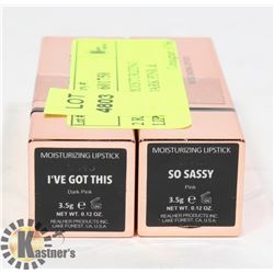 2 REALHER MOISTURIZING LIPSTICKS - DARK PINK &