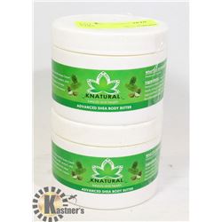 TWO TUBS OF KNATURAL ADVANCED SHEA BODY BUTTER