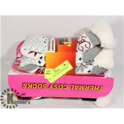 2PK LADIES COZY SLIPPER SOCKS